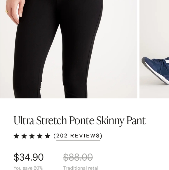 NEW Quince Ultra-Stretch Ponte Skinny Pants sz XS (runs small) - Picture 3 of 6